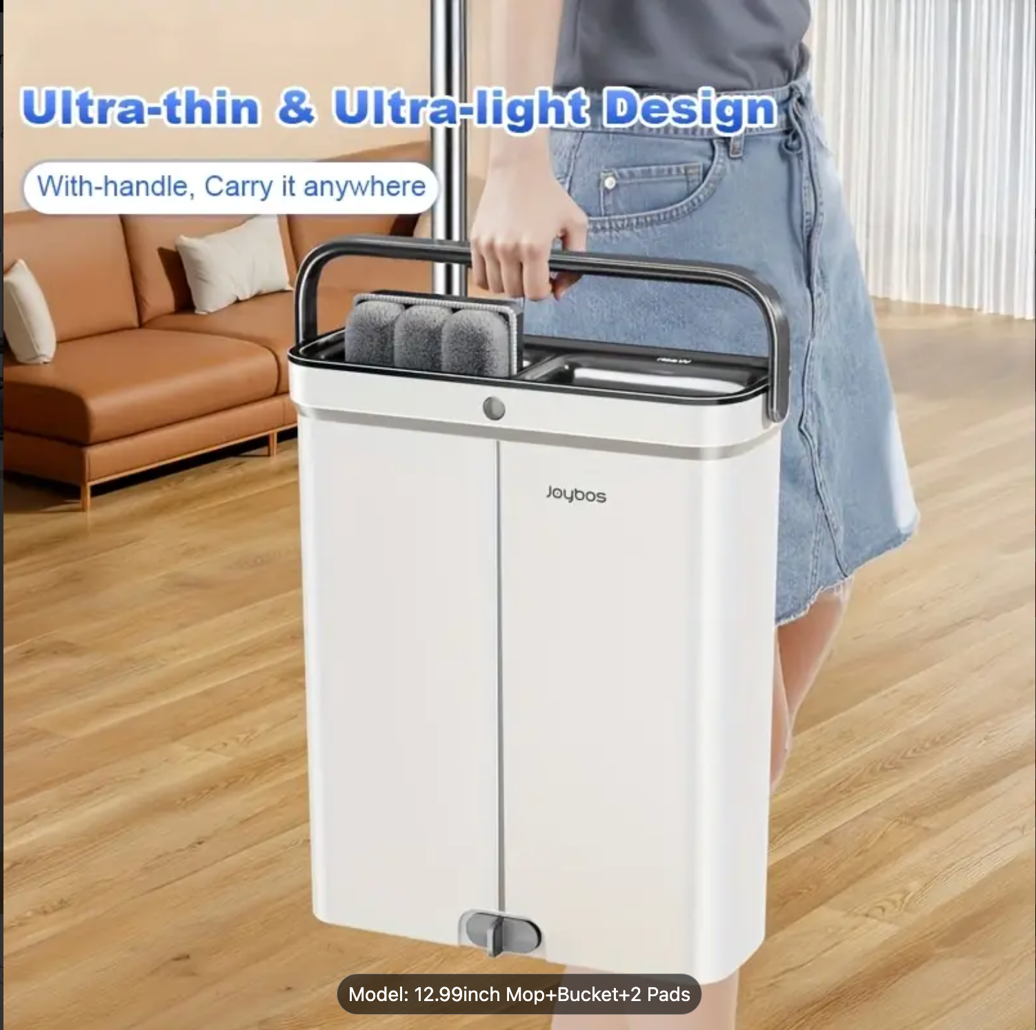 Serpillière 360° Rotative – Nettoyage sans coins morts