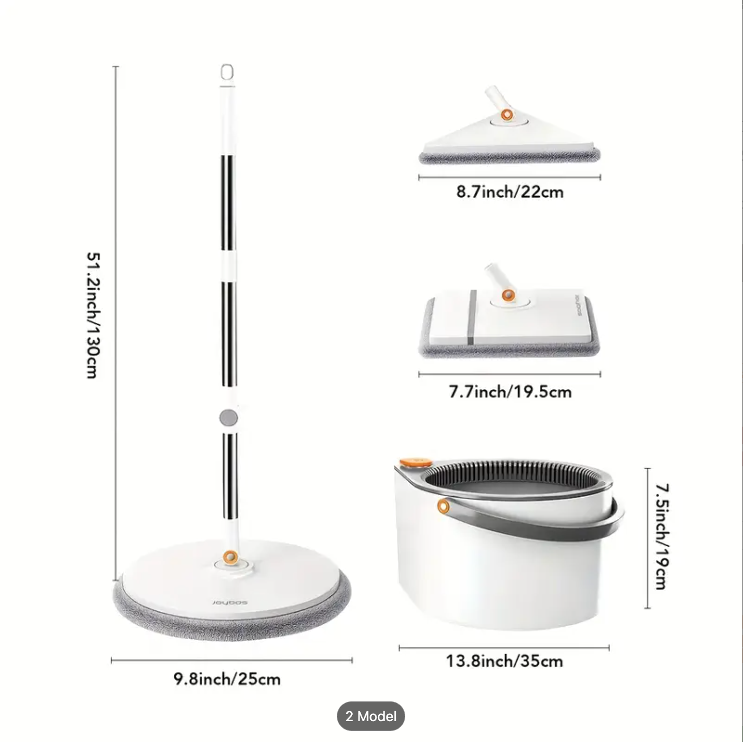 Serpillière Rotative &amp; Seau — Double Compartiment, 360°, Utilisation Humide &amp