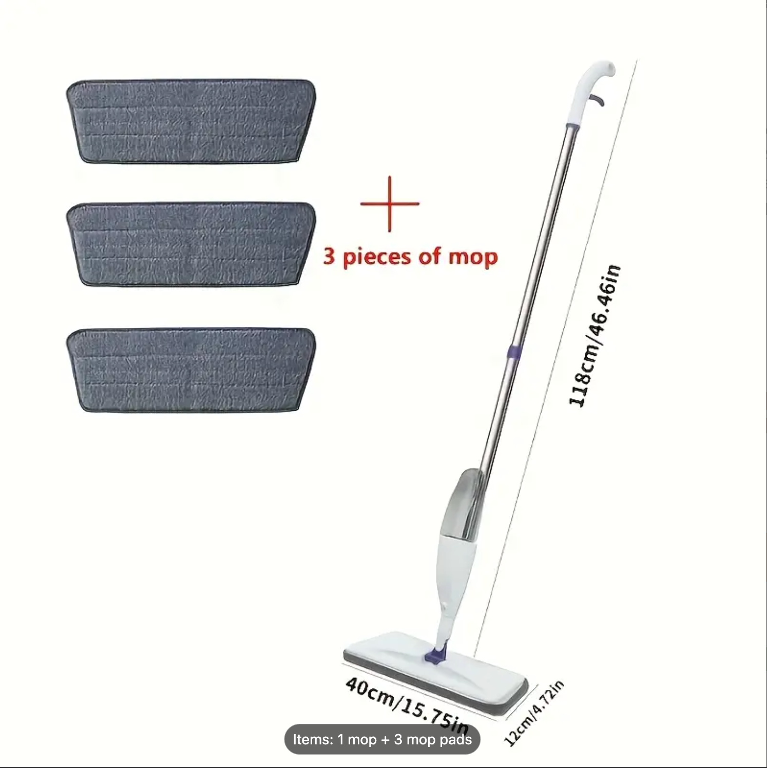 Serpillière Spray Portable — Tête Flexible 360°, Nettoyage Sec &amp; Humide